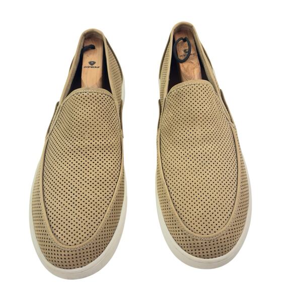 Flag Ltd Napa Glove Leather Slip‑On Loafer Men 11M Tan Perforated Casual Shoe - Picture 4 of 10